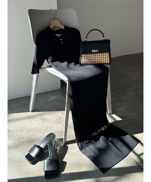 nana　クロップドカーデセットニットワンピース LAGUNAMOON ワンピース クロップドカーデセットニットワンピース