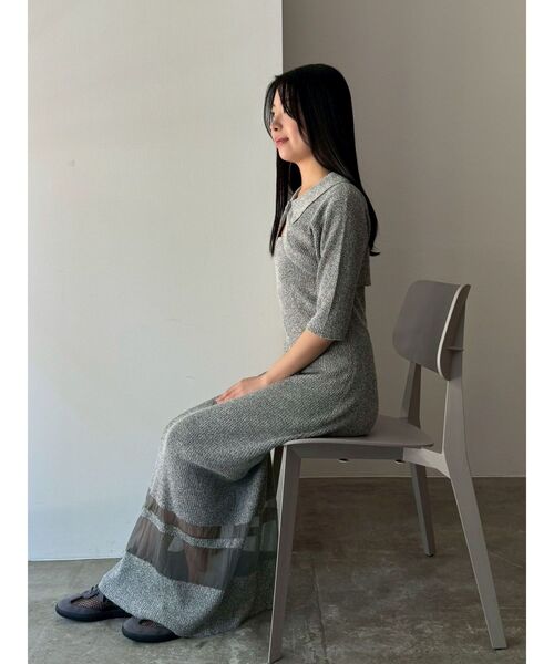 nana　クロップドカーデセットニットワンピース ラグナムーン LAGUNAMOON クロップドカーデセットニット