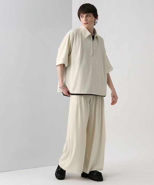 HARE（ハレ）の「【SET UP対応】DABOルーズハーフZIPシャツ(HARE)（シャツ/ブラウス・メンズ・ブラック/ホワイト/ブルー/グレー系その他・FREE）」の19枚目の写真