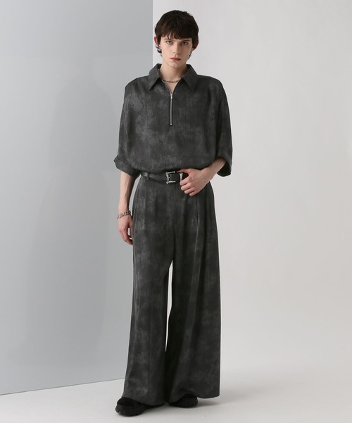 HARE（ハレ）の「【SET UP対応】DABOルーズハーフZIPシャツ(HARE)（シャツ/ブラウス・メンズ・ブラック/ホワイト/ブルー/グレー系その他・FREE）」の6枚目の写真