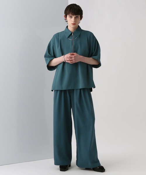 HARE（ハレ）の「【SET UP対応】DABOルーズハーフZIPシャツ(HARE)（シャツ/ブラウス・メンズ・ブラック/ホワイト/ブルー/グレー系その他・FREE）」の8枚目の写真