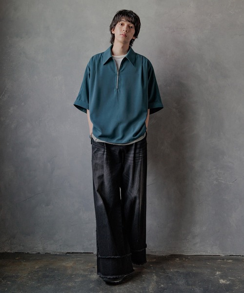 ブラウス シャツ ハーフZIPルーズシャツ レディース SET UP対応】DABOルーズハーフZIPシャツ | [公式]ハレ（HARE）通販