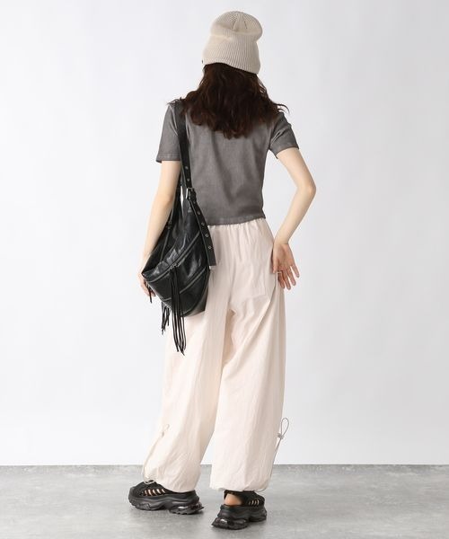 JEANASIS（ジーナシス）の「コンパクトリブTEE SS/450938（Tシャツ/カットソー・レディース・ホワイト/グレー系その他/ブラック・FREE）」の20枚目の写真