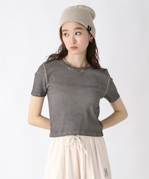 JEANASIS（ジーナシス）の「コンパクトリブTEE SS/450938（Tシャツ/カットソー・レディース・ホワイト/グレー系その他/ブラック・FREE）」の21枚目の写真