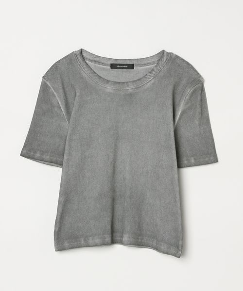 JEANASIS（ジーナシス）の「コンパクトリブTEE SS/450938（Tシャツ/カットソー・レディース・ホワイト/グレー系その他/ブラック・FREE）」の12枚目の写真