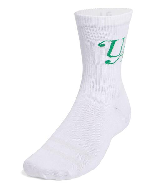 UNDER ARMOUR（アンダーアーマー）の「UAスポーツスタイル コットン ノベルティ クルーソックス （3足セット）（トレーニング/メンズ/レディース）（ソックス/靴下・レディース・ホワイト・L/M/S）」の2枚目の写真