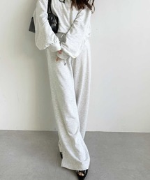 ダブルウエストワイドスウェットパンツ