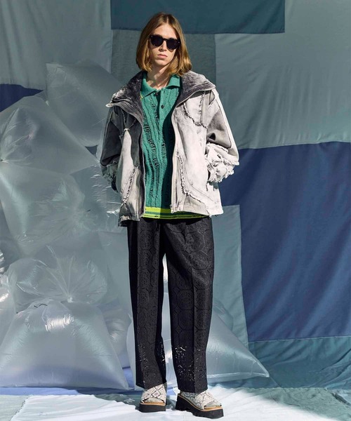 UNISEX》Prime-Over Japanese Paper Short Sleeve Knit Polo Shirt