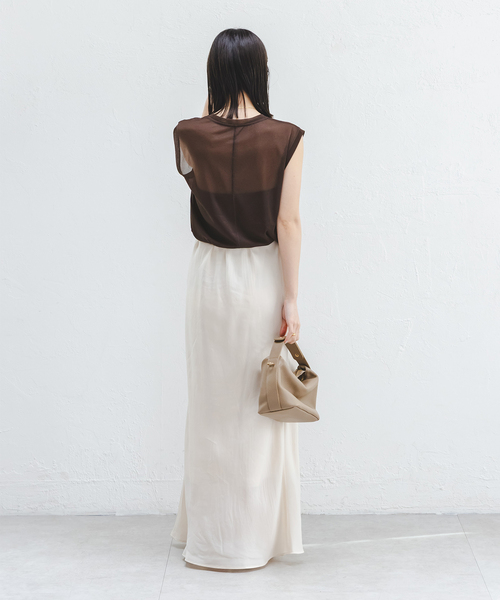 追加2》シアースキニーノースリーブトップス（Tシャツ