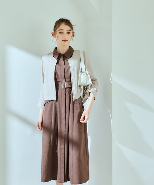 12Twelve Agenda(トゥエルブ アジェンダ)の「NANOTEXノーカラーコンパクトブルゾン(ブルゾン・レディース・グレイッシュベージュ/オフホワイト/ネイビー/チャコールグレー・M)」の19枚目の写真