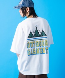 a.p.o.v. パラコードデザインリバースポケットバックビッグプリントオーバーサイズTシャツ