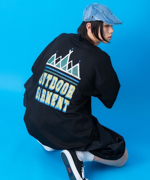 a.p.o.v.(エーピーオービー)の「a.p.o.v. パラコードデザインリバースポケットバックビッグプリントオーバーサイズTシャツ(Tシャツ/カットソー・メンズ・ホワイト/カーキ/ブラック・ONESIZE)」の2枚目の写真