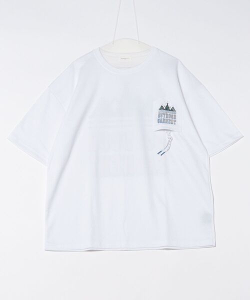 a.p.o.v.(エーピーオービー)の「a.p.o.v. パラコードデザインリバースポケットバックビッグプリントオーバーサイズTシャツ(Tシャツ/カットソー・メンズ・ホワイト/カーキ/ブラック・ONESIZE)」の7枚目の写真