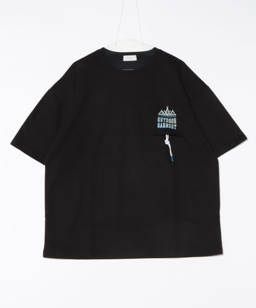 a.p.o.v.(エーピーオービー)の「a.p.o.v. パラコードデザインリバースポケットバックビッグプリントオーバーサイズTシャツ(Tシャツ/カットソー・メンズ・ホワイト/カーキ/ブラック・ONESIZE)」の10枚目の写真