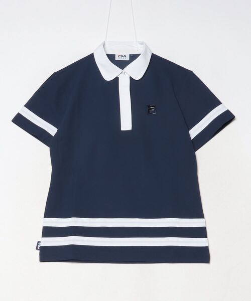 FILA(フィラ)の「フィラ FILA 半袖シャツ(シャツ/ブラウス・レディース・ブルー/ホワイト/ネイビー・M/L/XL)」の3枚目の写真