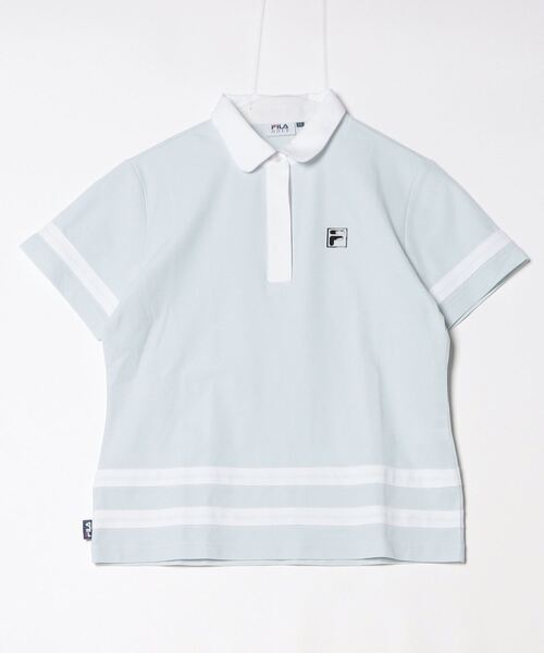 FILA(フィラ)の「フィラ FILA 半袖シャツ(シャツ/ブラウス・レディース・ブルー/ホワイト/ネイビー・M/L/XL)」の1枚目の写真