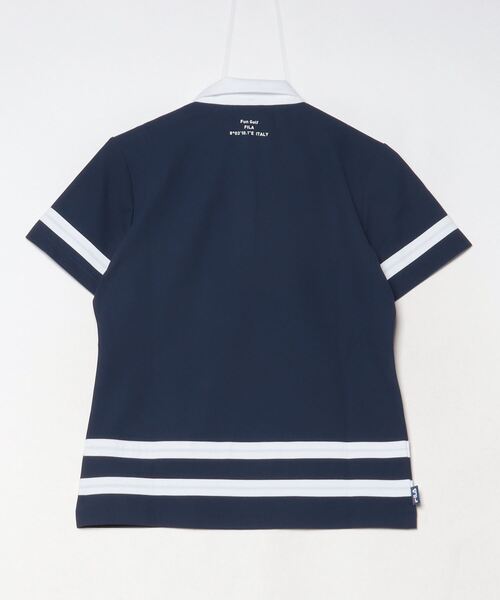 FILA(フィラ)の「フィラ FILA 半袖シャツ(シャツ/ブラウス・レディース・ブルー/ホワイト/ネイビー・M/L/XL)」の4枚目の写真