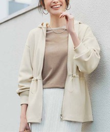 IEDIT（イディット）の「ＩＥＤＩＴ　ドロストをしぼってこなれ見え　花粉リリース機能がうれしいダブルジップパーカー（パーカー）」