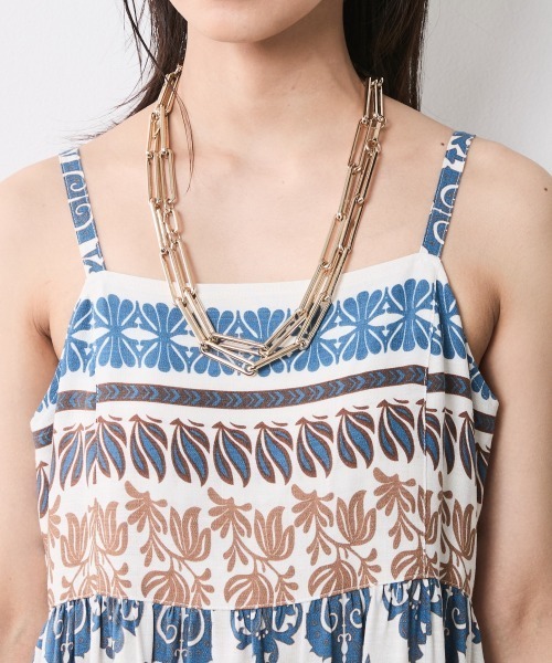 CHIC STYLE（シックスタイル）の「パネルプリントキャミソールワンピース＜大きいサイズ有＞シックスタイル（ワンピース・レディース・ブルー系/ブラック系・L/M/5L/4L/3L/LL）」の13枚目の写真