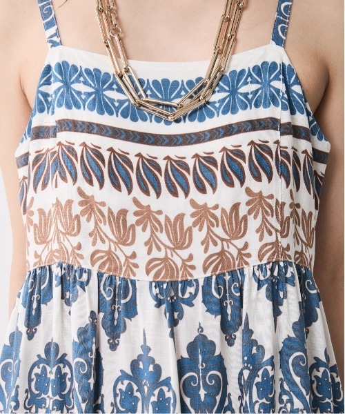 CHIC STYLE（シックスタイル）の「パネルプリントキャミソールワンピース＜大きいサイズ有＞シックスタイル（ワンピース・レディース・ブルー系/ブラック系・L/M/5L/4L/3L/LL）」の16枚目の写真