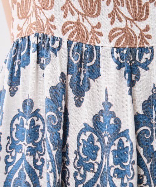 CHIC STYLE（シックスタイル）の「パネルプリントキャミソールワンピース＜大きいサイズ有＞シックスタイル（ワンピース・レディース・ブルー系/ブラック系・L/M/5L/4L/3L/LL）」の17枚目の写真