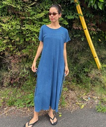 ROXY（ロキシー）の「LABYRINTH DRESS /ロキシーサイドフリンジロングTシャツワンピース（ワンピース）」