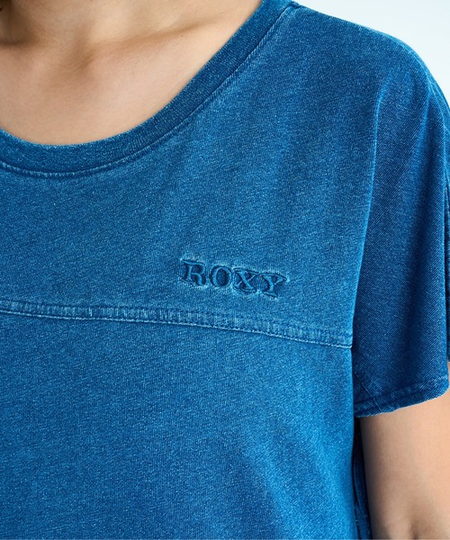 ROXY（ロキシー）の「LABYRINTH DRESS /ロキシーサイドフリンジロングTシャツワンピース（ワンピース・レディース・インディゴブルー/ブラック/ナチュラル・MEDIUM/LARGE/SMALL）」の9枚目の写真