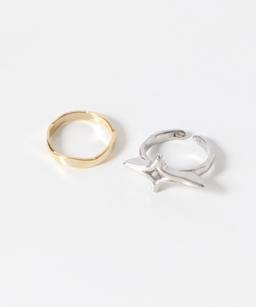SMELLY（スメリー）の「スターモチーフ2セットリング（リング・レディース・ゴールド系その他・-）」の5枚目の写真