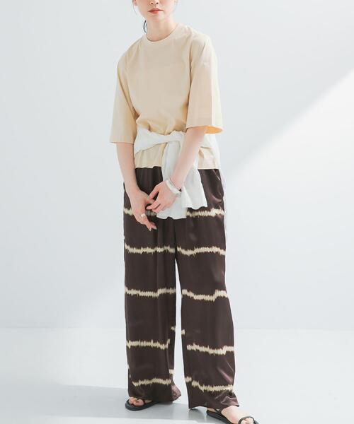 URBAN RESEARCH(アーバンリサーチ)の「スーピマコットンハーフスリーブカットソー(Tシャツ/カットソー・レディース・ホワイト/ライトベージュ/ブラック/ネイビー・FREE)」の3枚目の写真