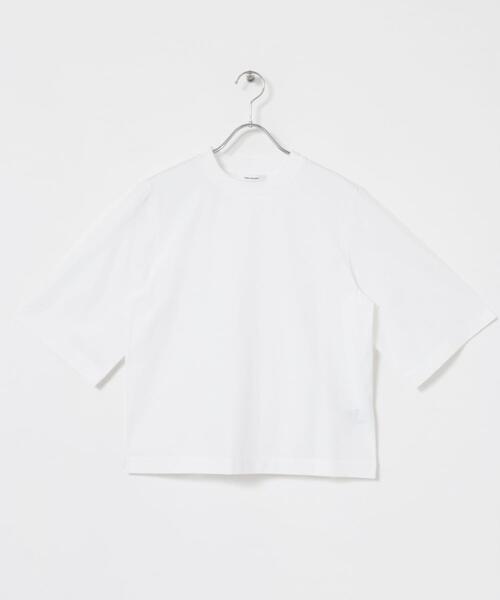 URBAN RESEARCH(アーバンリサーチ)の「スーピマコットンハーフスリーブカットソー(Tシャツ/カットソー・レディース・ホワイト/ライトベージュ/ブラック/ネイビー・FREE)」の7枚目の写真