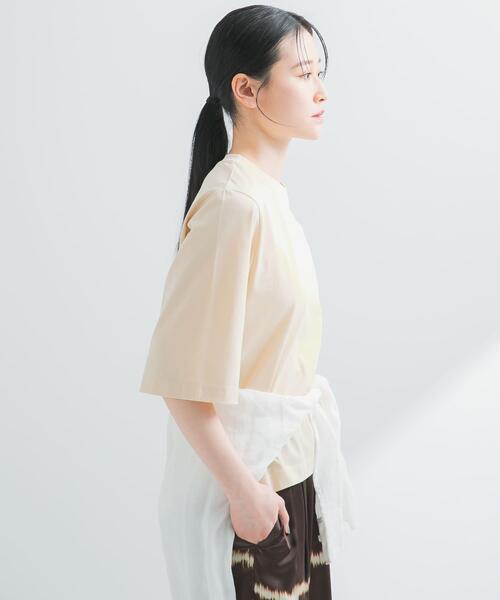 URBAN RESEARCH(アーバンリサーチ)の「スーピマコットンハーフスリーブカットソー(Tシャツ/カットソー・レディース・ホワイト/ライトベージュ/ブラック/ネイビー・FREE)」の10枚目の写真