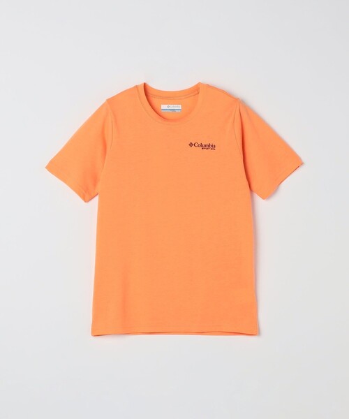 Columbia（コロンビア）の「Columbia: PFG ロゴ プリント Tシャツ<KIDS>（Tシャツ/カットソー・キッズ・ライトグリーン/オレンジ・S(110-120)/M(125-135)）」の2枚目の写真