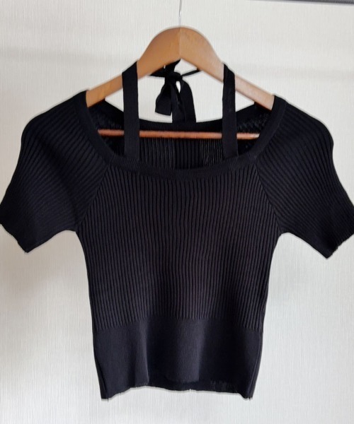 shoppinggo(ショッピングゴー)の「サマーニット レディース トップス(Tシャツ/カットソー・レディース・ホワイト/ピンク/ブラック・FREE)」の16枚目の写真
