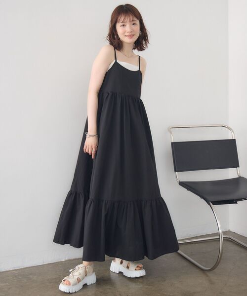 RETRO GIRL(レトロガール)の「ティアードキャミOP(ワンピース・レディース・ナチュラル/ブラック/ブラック系その他2・FREE)」の22枚目の写真