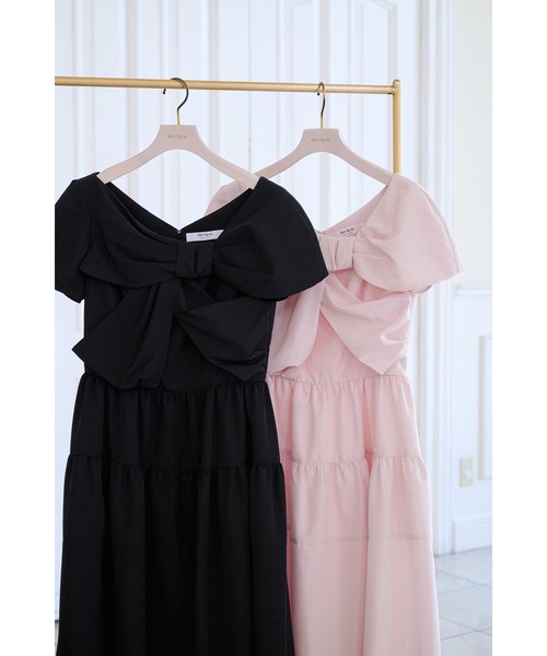 Twisted Ribbon Tiered Dress（ワンピース）｜Her lip to（ハー
