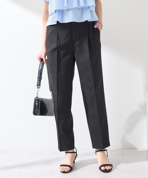 earth music&ecology(アースミュージックアンドエコロジー)の「接触冷感テーパードパンツ(スラックス・レディース・ブラック/ライトベージュ/チェック/杢グレー・M/S/L)」の18枚目の写真