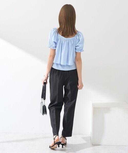 earth music&ecology(アースミュージックアンドエコロジー)の「接触冷感テーパードパンツ(スラックス・レディース・ブラック/ライトベージュ/チェック/杢グレー・M/S/L)」の22枚目の写真