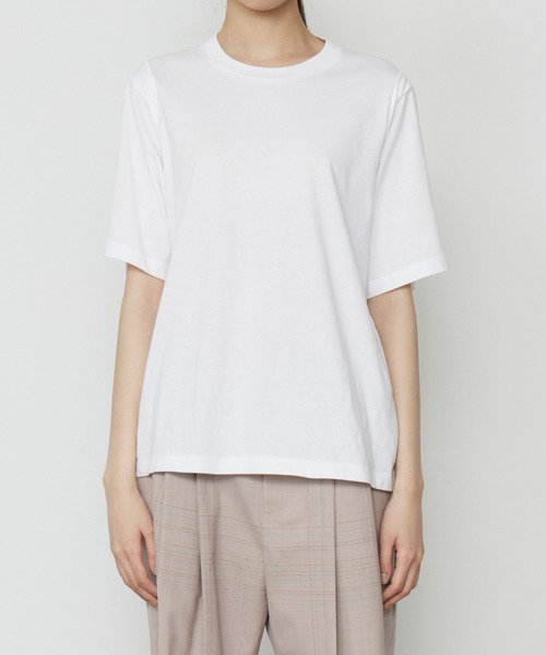 LE CIEL BLEU（ルシェルブルー）の「Tシャツウィズフックアンドアイディテール / T-Shirt with Hook and Eye Detail（Tシャツ/カットソー・レディース・ブラック/オフホワイト・36）」の3枚目の写真