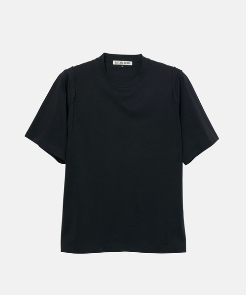 LE CIEL BLEU（ルシェルブルー）の「Tシャツウィズフックアンドアイディテール / T-Shirt with Hook and Eye Detail（Tシャツ/カットソー・レディース・ブラック/オフホワイト・36）」の12枚目の写真