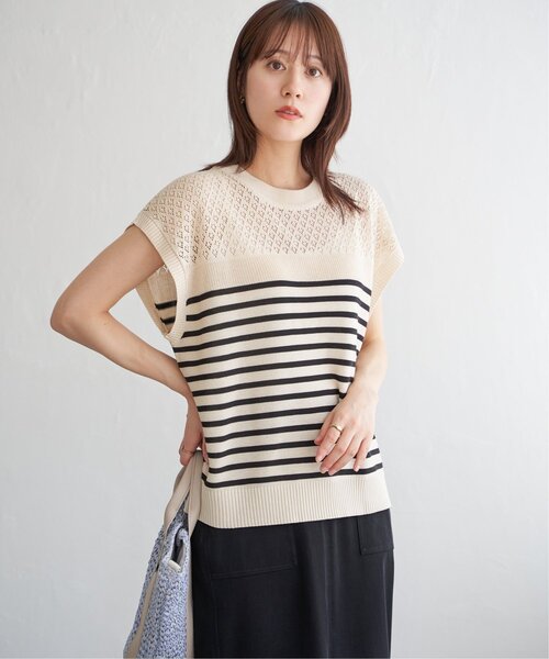 透かし編みニットプルオーバー（ニット/セーター）｜ikka（イッカ）の