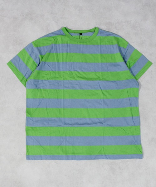 MARKEY'S（マーキーズ）の「ワイドボーダーTシャツ/おとな（Tシャツ/カットソー・レディース・レッド/グリーン/ブラック・160cm）」の3枚目の写真