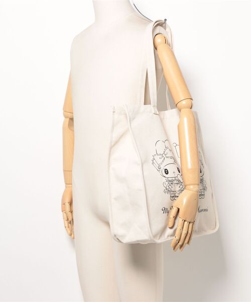 sanrio（サンリオ）の「sanrio（サンリオ）マイメロディ＆クロミ周年モデル キャラクタープリントキャンバストートバッグ/ビッグトート（トートバッグ・レディース・アイボリー/ピンク/グレー/ブラック・FREE）」の12枚目の写真