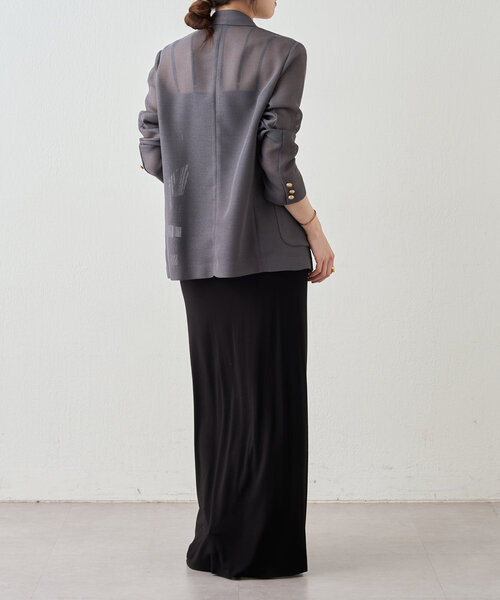 SHENERY（シーナリー）の「メッシュジャケット（テーラードジャケット・レディース・ベージュ/ネイビー/グレー・FREE）」の12枚目の写真