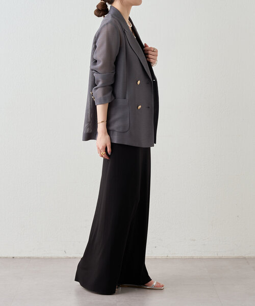 SHENERY（シーナリー）の「メッシュジャケット（テーラードジャケット・レディース・ベージュ/ネイビー/グレー・FREE）」の13枚目の写真