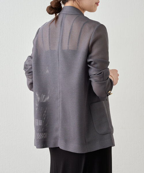 SHENERY（シーナリー）の「メッシュジャケット（テーラードジャケット・レディース・ベージュ/ネイビー/グレー・FREE）」の20枚目の写真