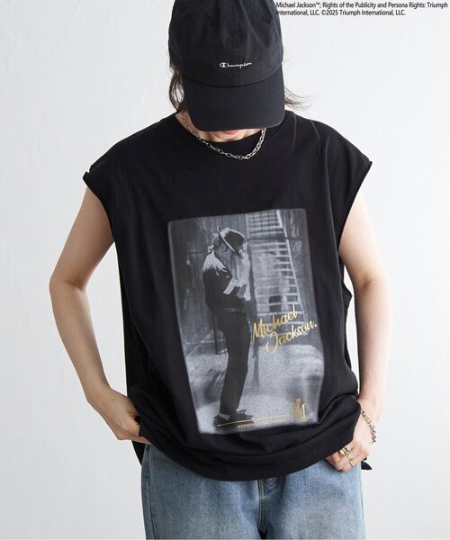VENCEEXCHANGE(ヴァンスエクスチェンジ)の「Michael Jackson マイケル・ジャクソン ノースリーブ(Tシャツ/カットソー・メンズ・その他1/チャコール/ブラック/ホワイト・M/LL/L)」の19枚目の写真