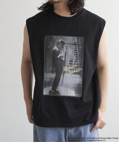 ヴィンテージ マイケルジャクソン プリントノースリーブTシャツ ブラック レア CORPUS SELECT tシャツ 「Michael Jackson/マイケル・ジャクソン