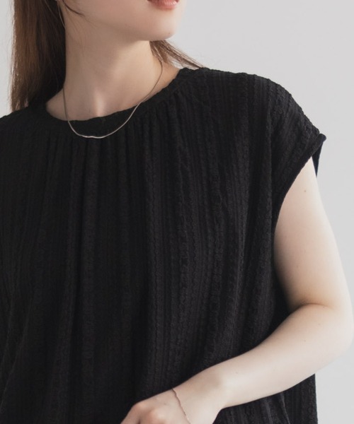 HusHusH（ハッシュアッシュ）の「HusHusH レースバルーンフレンチTシャツ（シャツ/ブラウス・レディース・オフホワイト/ブルー/ブラック・M/L）」の15枚目の写真