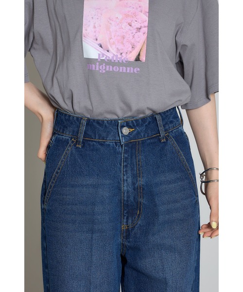 &. NOSTALGIA（アンドドットノスタルジア）の「センタープレスカットオフデニムパンツ（デニムパンツ・レディース・インディゴブルー/サックスブルー・M/S）」の16枚目の写真