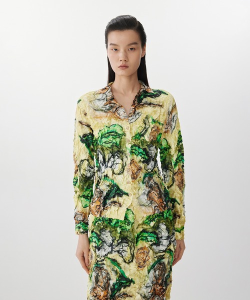 Bloom Textured Shirt / シワ加工シャツブラウス 【公式通販】